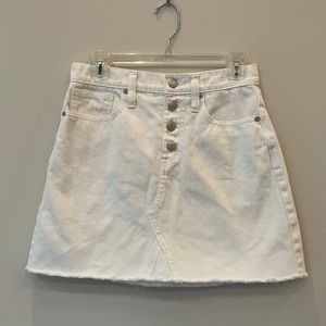 Madewell Rigid A Line Denim Mini Skirt
